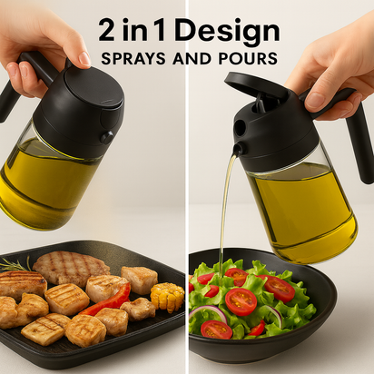 2 in 1 Oil Sprayer Bottle